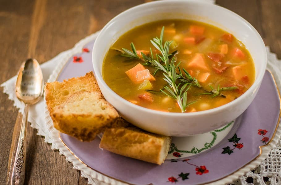 Creamy Sweet Potato And Vegetable Soup